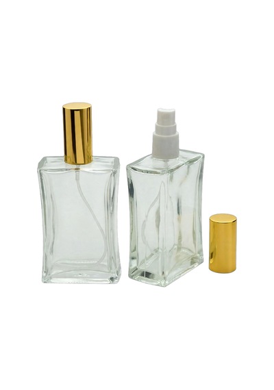 Boş Parfüm Şişesi 100 Ml 10 Adet Tekrar Tekrar Dolum Yapılabilir Metal Kapak Plastik Valf İçbükey Boş Şişe