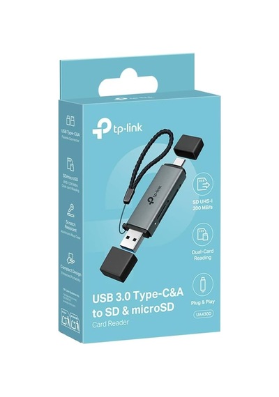 Ua430d Usb 3.0 Type-c & Type-a Sd/microsd Kart Okuyucu 5 Gbps Hız, Uhs-ı 200 Mb/s, Çift Kart Eşzamanlı Okuma/yaz