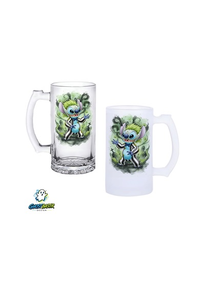Bettlejuice Kulplu Bira Bardağı Buzlu Veya Şeffaf Seçenekli 0275