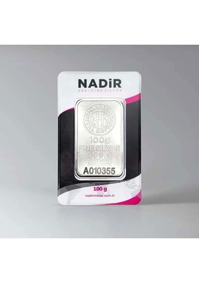 Nadir Gold 100 Gram Gümüş Külçe