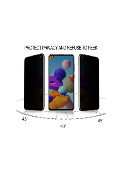 Samsung Uyumlu Galaxy A21S Tam Kaplayan Görünmez Hayalet Ekran Koruyucu