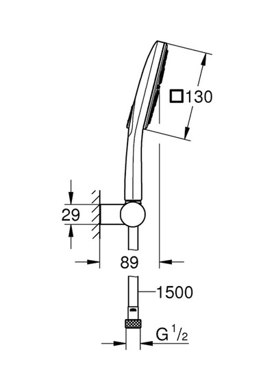 Grohe Rainshower Smartactive 130 Cube Duşu Seti 3 Akışlı Grh26588 Diğer