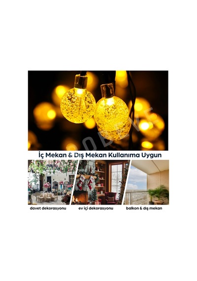 Robeve 7 Metre 50 Led Güneş Enerjili Kristal Küre Solar Bahçe Aydınlatma Dış Mekan Aydınlatma Güneş Enerjili Aydınlatma 8 Modlu, Ip65 Su Geçirmez, Otomatik Aç/kapa, Bahçe, Balkon Gün Işığı Sarı Robeve 7 Metre 50 Led Güneş Enerjili Kristal Küre Solar Bahçe Aydınlatma Dış Mekan Aydınlatma Güneş Enerjili Aydınlatma 8 Modlu, Ip65 Su Geçirmez, Otomatik Aç/kapa, Bahçe, Balkon Gün Işığı Sarı