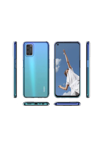 Oppo A52 Uyumlu Kılıf Lüx Şeffaf Silikon