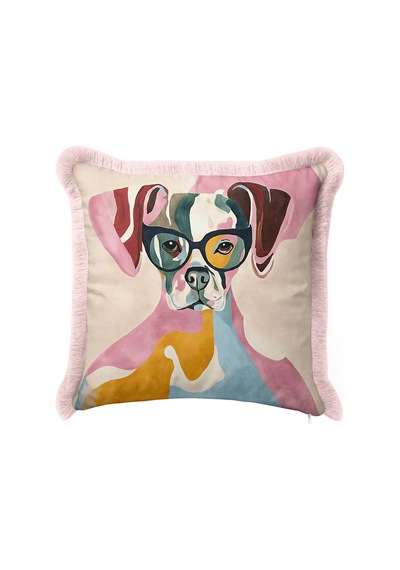 Pop Art Köpek Figürlü Renkli Saçaklı Yastık Kılıfı-sanatsal Bohem Krem Pembe Püsküllü Kırlent Kılıfı Sessiz Ufuk Halo Pop Art Köpek Figürlü Renkli Saçaklı Yastık Kılıfı-sanatsal Bohem Krem Pembe Püsküllü Kırlent Kılıfı Sessiz Ufuk Halo
