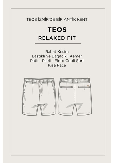 Avva Erkek Kırık Beyaz Beli Lastikli Keten Karışımlı Relaxed Fit Şort B003731