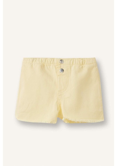 Defacto Gabardin Şort Kız Bebek H8940a526hsyl127 Sarı-yl127