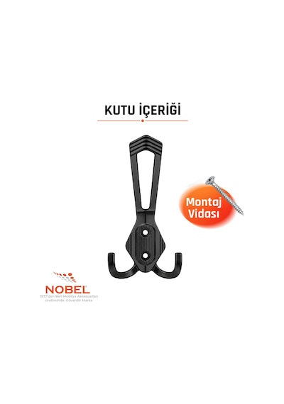 Has Portmanto Askısı, Metal Vestiyer Askısı, Matsiyah, Duvar Ve Dolap Askılığı 5'li Set Vidalı Matsi Yah