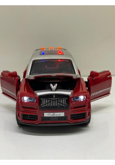 Scowetto Sürtmeli Sesli Işıklı Müzikli Lüks Makam Arabası 18 Cm Açılabilir Kapılar. Rolls Royce - Bordo