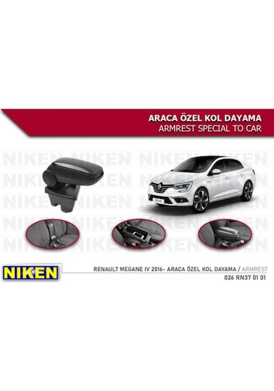Niken Renault Megane 4 Araca Özel Kol Dayama Kolcak 2016 Sonrası