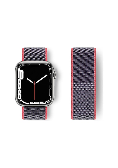 Watch 42mm Hasırlı Cırtcırtlı Kordon - Pembe