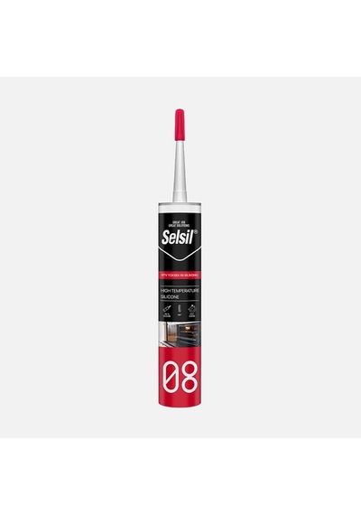 Selsil Rv Yüksek Isı Silikonu Kırmızı 280 Ml