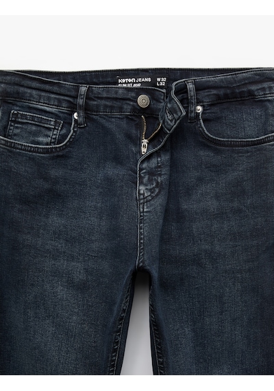 Koton Normal Bel Pamuklu Slim Fit Jean Pantolon - Brad Jean İndigo Stone 6sam40217nd İndigo - Taş Koton Normal Bel Pamuklu Slim Fit Jean Pantolon - Brad Jean İndigo Stone 6sam40217nd İndigo - Taş