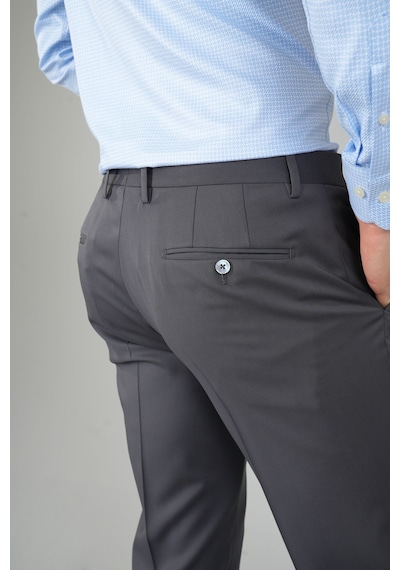 Bisse Gri Yün Dokuma Erkek Klasik Pantolon Ppnk25ynos001 D55 Gri