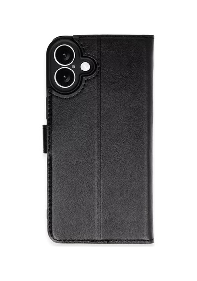 Sh Newface Apple Uyumlu iPhone 16 Kılıf Trend S Plus Kapaklı Kılıf - Siyah Najmaddin