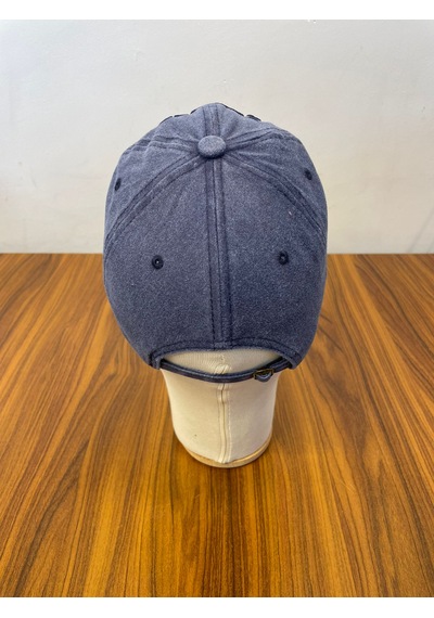 Hamze Vintage Eskitme Yıkamalı Model Nakışlı Unisex Cap Şapka Lacivert