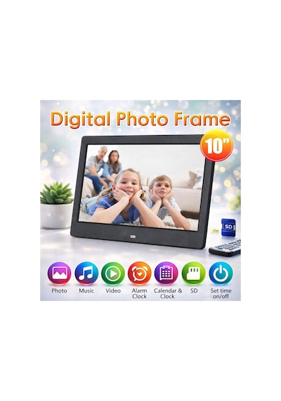 10.1 İnç Digital Fotoğraf Çerçevesi Photo Frame Sd/usb Mp3/mp4 Çalar 1024x600 Resim Çerçeve