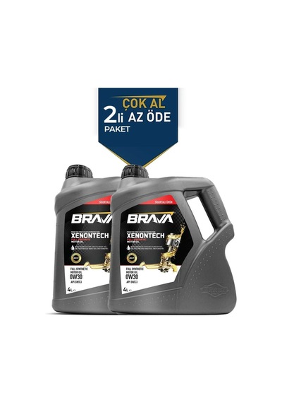 Brava Xenontech Tam Sentetik 0W-30 Motor Yağı 2 x 4 L