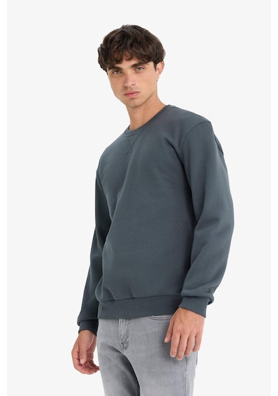 Defacto Regular Fit Bisiklet Yaka Basic Düz Kalın Sweatshirt T3777az25auar184 Antrasit