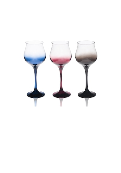 Ayaklı Amber Mavi Kırmızı Bardak Royaleks-sgm08388 124-Pembe