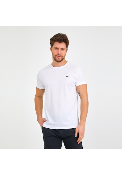 Slazenger REPUBLIC Erkek Tişört Beyaz
