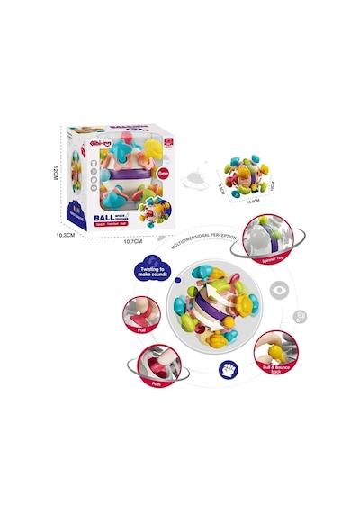 Bıb6034-vardem 6 İn 1 Diş Kaşıyıcılı Bebek Topu
