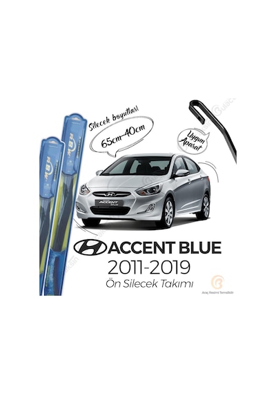 RBW Hybrid Hyundai Accent Blue 2011-2016 Ön Silecek Takımı