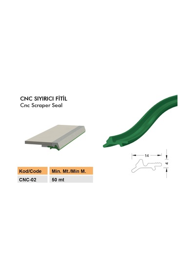 Cnc Tezgah Sıyırıcı Fitil / Cnc-02 / Hareketli Eleman Fitili Siyah 20 Metre