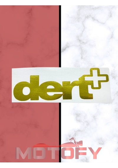 Dert Plus Sticker - Etiket 15x5cm