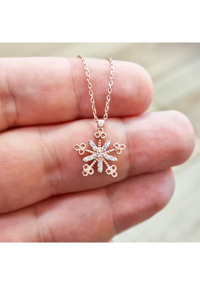 Altınsepeti Rose Gümüş Kar Kristali Kolye G1560kl