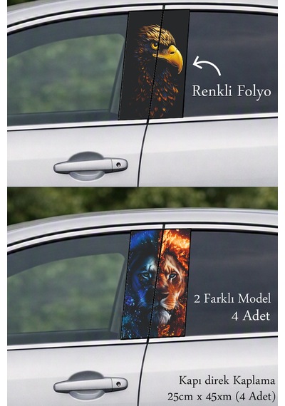 Özgün Çizgi Kapı Direk Folyo Sticker Etiket