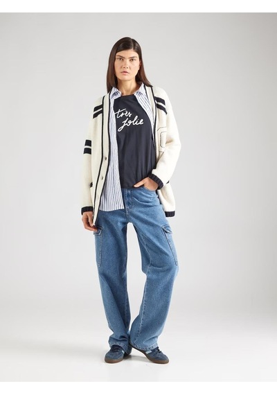 Ltb Jolıe Kadın Baskılı Basıc Sweatshirt Lacivert