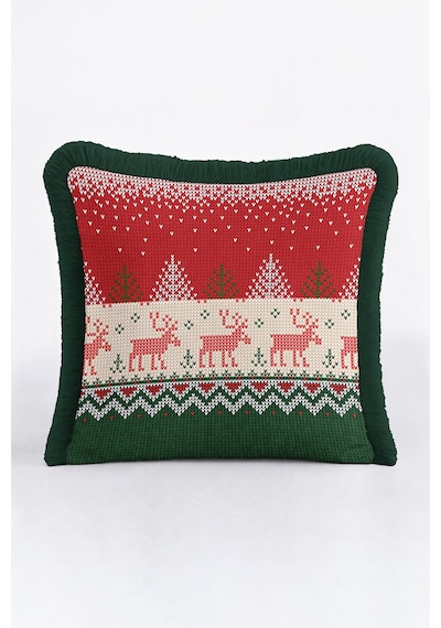 Nordik Geyikli Saçaklı Yastık Kılıfı - Kış Noel Temalı Retro Yeşil Kırmızı Püsküllü Kırlent Kılıfı Metalik Kanyon Avokado Nordik Geyikli Saçaklı Yastık Kılıfı - Kış Noel Temalı Retro Yeşil Kırmızı Püsküllü Kırlent Kılıfı Metalik Kanyon Avokado