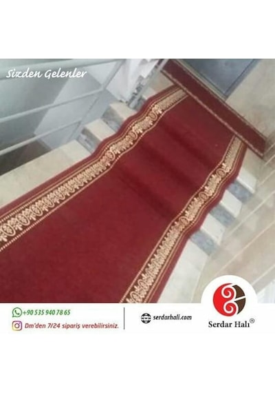 Samur Halı Protokol Bordo Kesme Yolluk