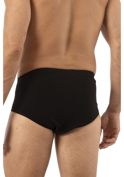 Özkan Underwear Özkan 0037 6'lı Paket Erkek %100 Pamuklu Penye Süprem Esnek Rahat Slip Külot Siyah