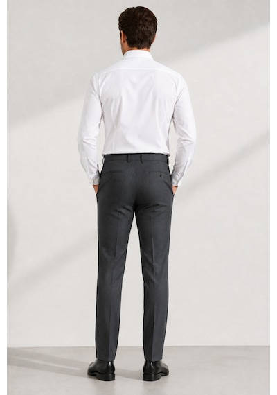 Bihan Store Erkek Regular Fit Kumaş Pantolon - Rahat Kesim, Esnek Kumaş, Pilesiz 008-füme