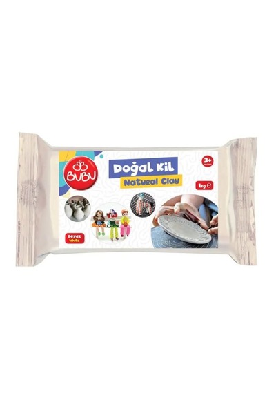 Bubu Doğal Kil Seramik Hamuru 1000 Gr Beyaz