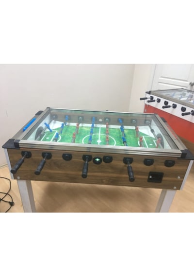 Langırt Masası - Masa Futbolu Üstü Kapalı Tamperli Cam