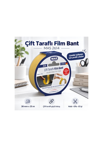 2614 Çift Taraflı Film Bant 38 Mm X 25 M 1