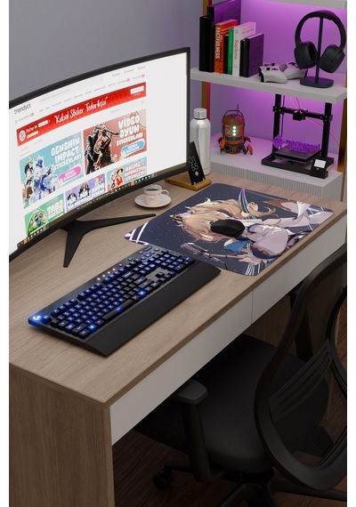 Barbara Genshin Impact Anime Gacha V3 - 48x40 Xl Gaming Mouse Pad Fare Altlığı