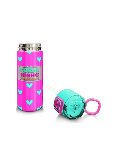 Coral High Kids Neon Pembe Su Yeşili Kalp Desenli Pipetli Ve Direkt İçim Çelik Termos 500 Ml 31906 Pembe - Açık Yeşil Coral High Kids Neon Pembe Su Yeşili Kalp Desenli Pipetli Ve Direkt İçim Çelik Termos 500 Ml 31906 Pembe - Açık Yeşil