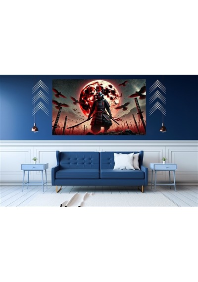 Ti-play Kanlı Ay Nöbeti 60x90cm Modern Samuray Pvc Çerçevesiz Tablo