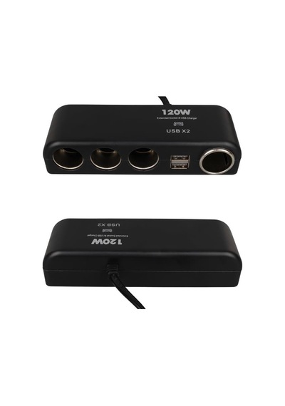 Olesson 1525 12-24v Çift Usb Lı 120w 80cm Kablolu 4 Lü Araç Çakmak Çoklayıcı Diğer