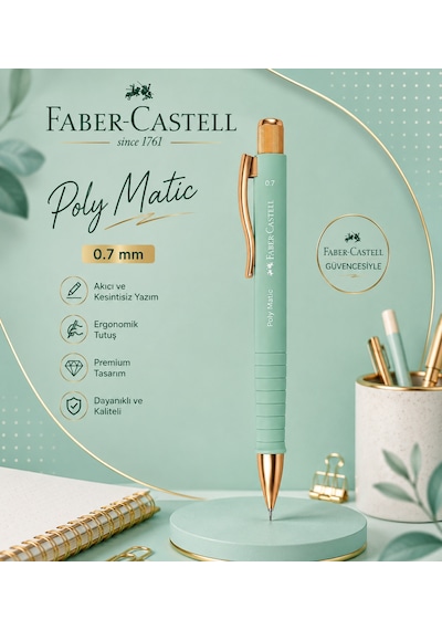 Faber-castell Polymatic Gold Edition Versatil Kalem 0,7 Pastel Yeşil