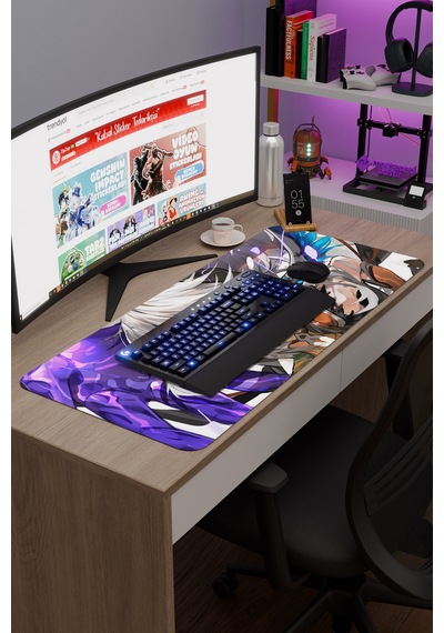 Razor Genshin Impact Anime Oyuncu V2 - 90x40 Xxl Gaming Mouse Pad Fare Altlığı