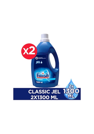 Finish Klasik Jel Bulaşık Makinesi Deterjanı 2 x 1300 ML