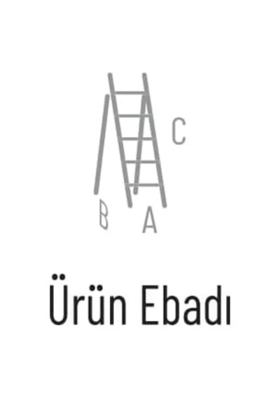 Tr Saraylı Pratik Metal Merdiven 2'li Siyah Genel
