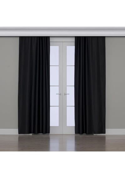 Gauze Fabric Design Blackout Siyah Karartma Özellikli Fon Perde 200 X 250 Diğer