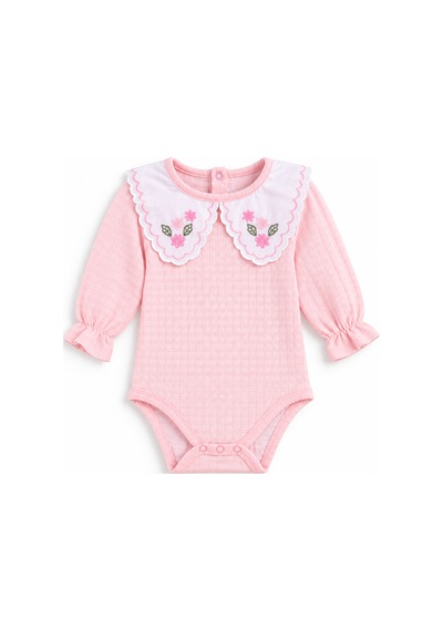 Babyhola 1-3 Yaş Kız Bebek Çocuk Çıtçıtlı Badi Pantolon Şık Alt Üst 2'li Takım Bayramlık 2327 Pembe