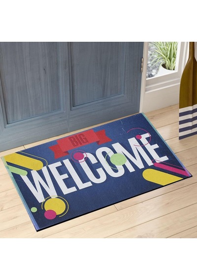 Welcome Baskılı Çift Taraflı Kauçuk Kapı Önü Paspası Diğer